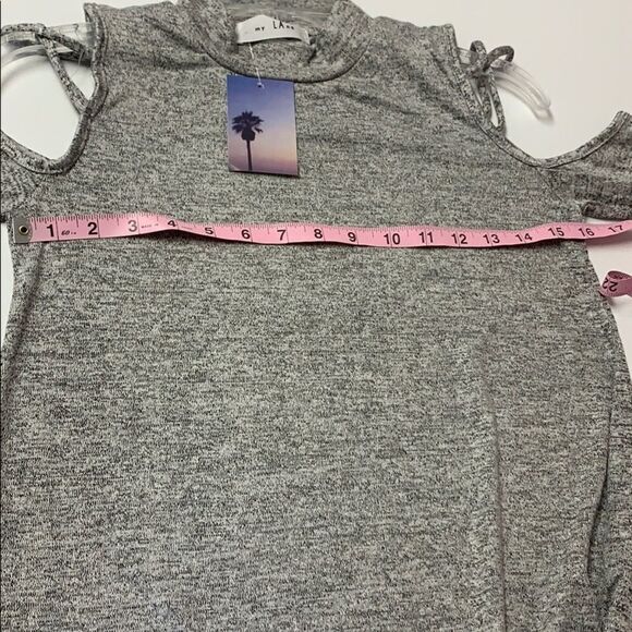 My LAnd Strappy Cold Shoulder Long Top Small NWT - Picture 6 of 7